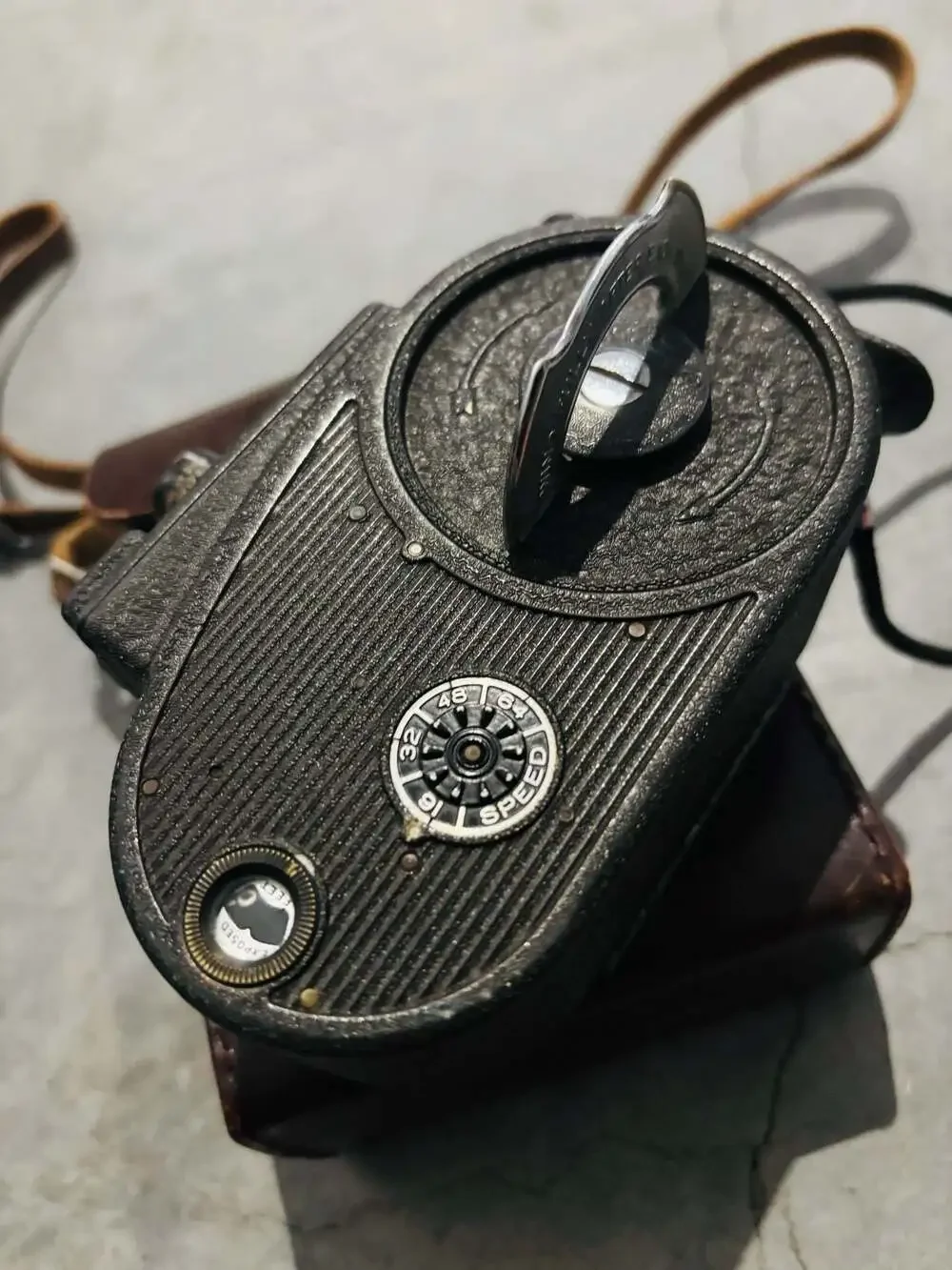 Vintage Bell & Howell Filmo Sportster 8mm Movie Camera with Leather Case